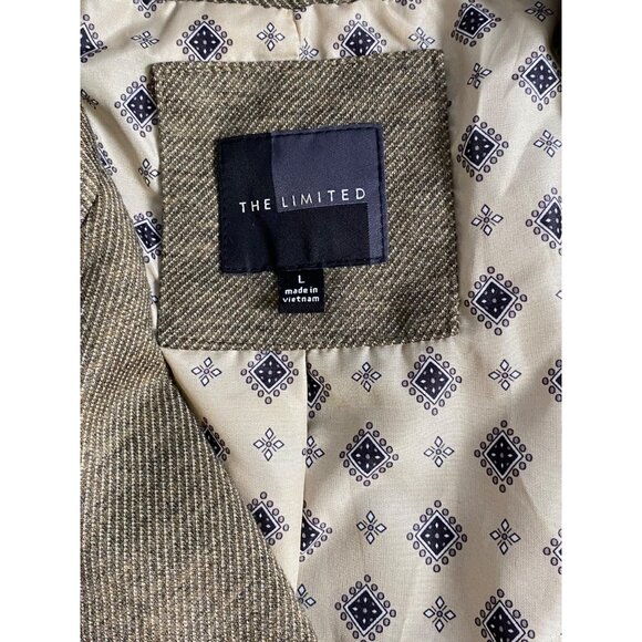 The Limited Blazer Womens L Brown Jacket Button Pockets Y2K Tweed Lined Preppy - Picture 3 of 14